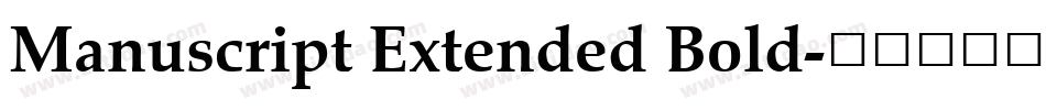 Manuscript Extended Bold字体转换